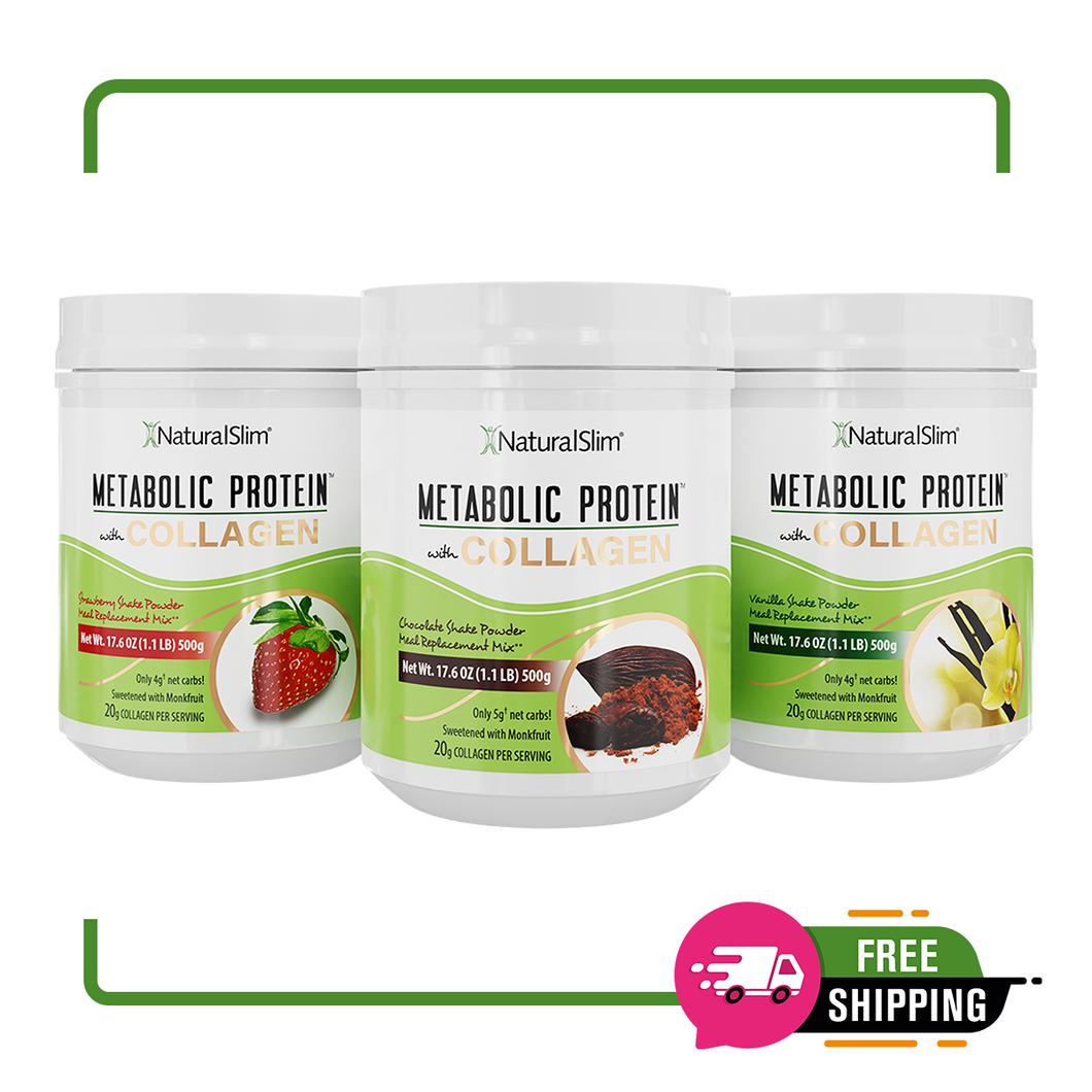 3 Batidas Metabolic Protein® Collagen (Endulzada con Monkfruit y con Colágeno)