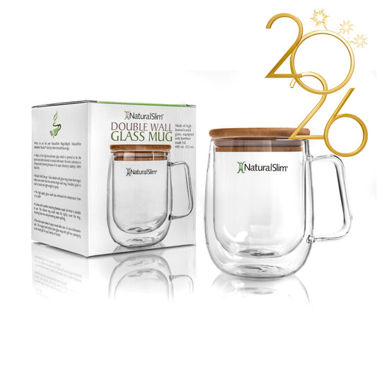Taza de vidrio de doble pared de NaturalSlim® - NaturalSlim USA