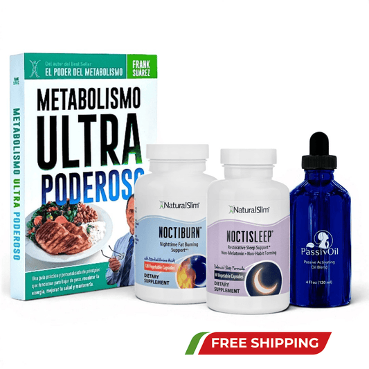 NoctiKit | Envío GRATIS - NoctiBurn, NoctiSleep, PassivOil y Libro de Frank Suárez - NaturalSlim USA