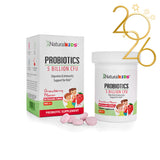 NaturalKids® PROBIOTICS™ Tabletas masticables 5 mil millones de UFC por porción | Probióticos en tableta masticable 60 tabletas masticables | Sabor Fresa - NaturalSlim USA