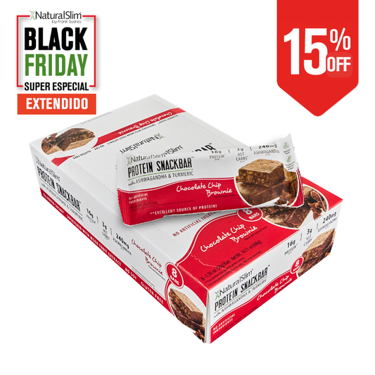 NaturalSlim® Protein Snackbar™ Chocolate Chip Brownie | Barras de proteína