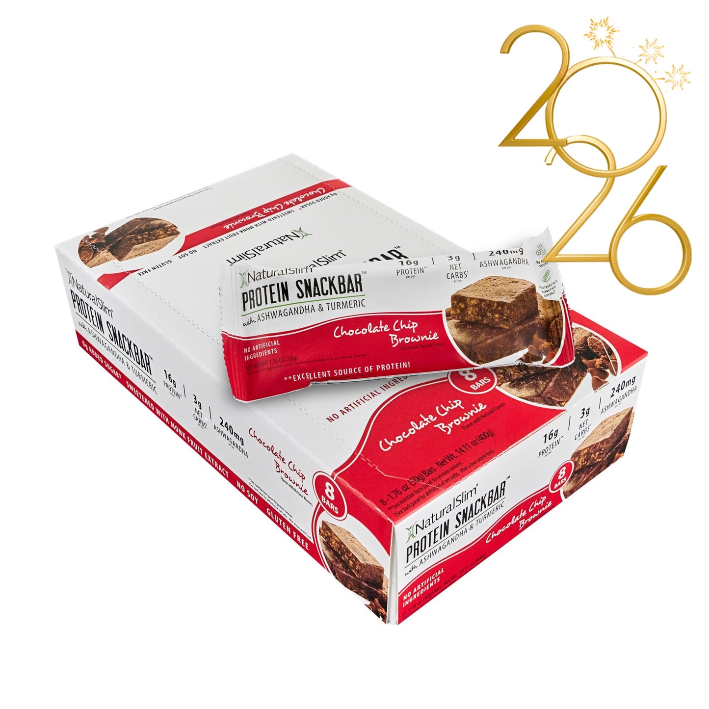 NaturalSlim® Protein Snackbar™ Chocolate Chip Brownie | Barras de proteína - NaturalSlim USA