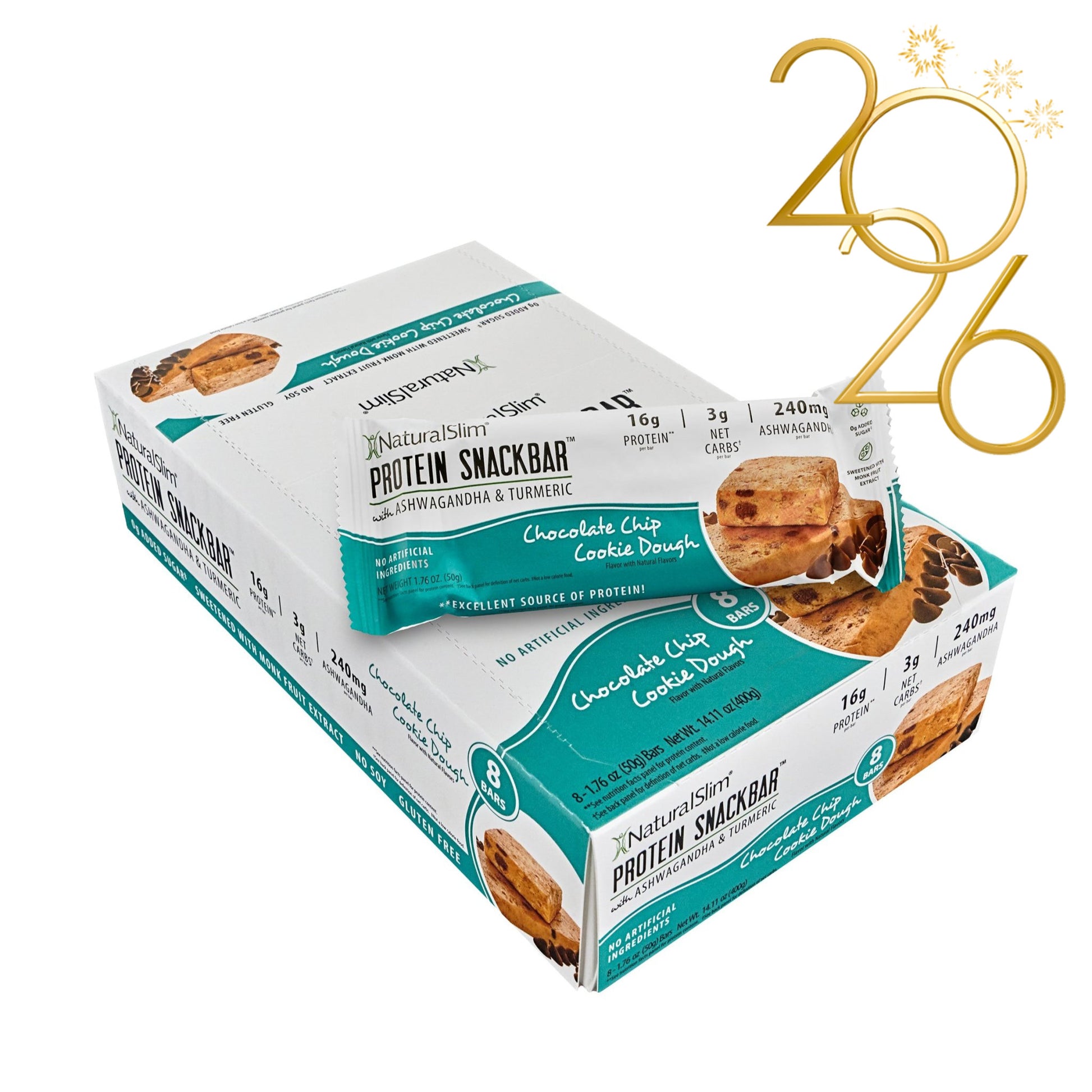 NaturalSlim® Protein Snackbar™ Chocolate Chip Cookie Dough | Barras de proteína - NaturalSlim USA