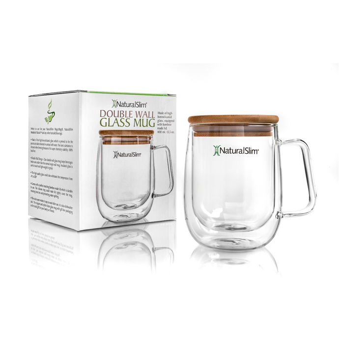 NaturalSlim® Double Wall Glass Mug