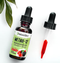 Cargar imagen en el visor de la galería, METAB-12 Berry Liquid Vitamin B-12 (methylcobalamin) + Vitamin D