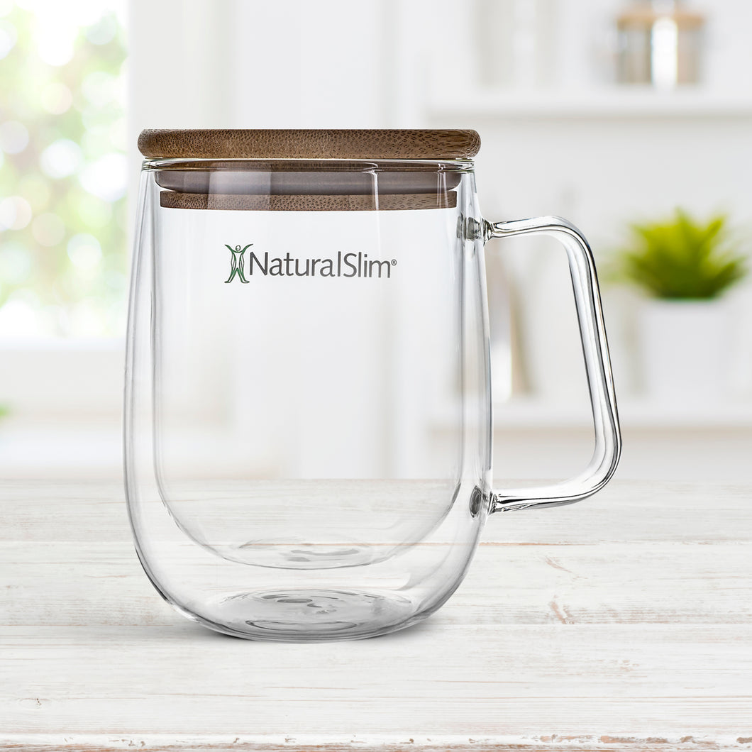 Taza de vidrio de doble pared de NaturalSlim®